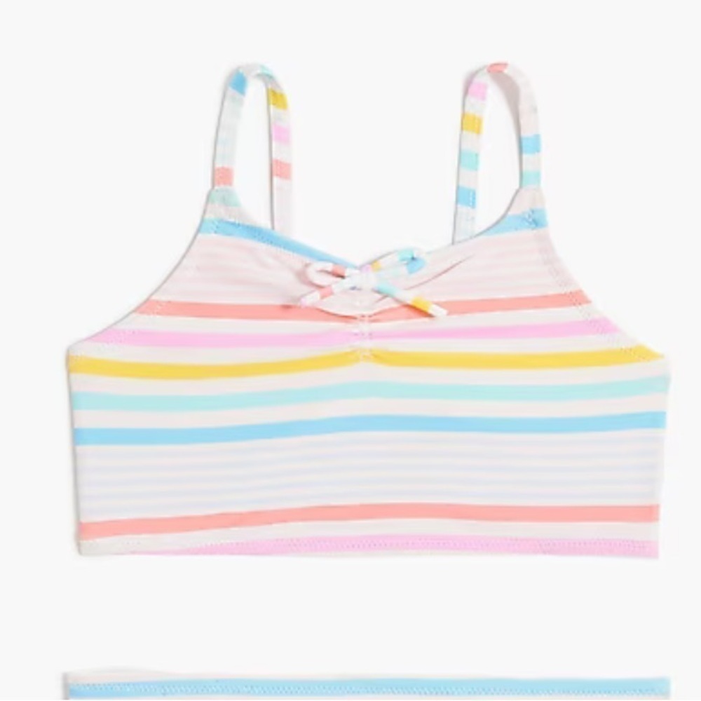 J crew girls striped bikini top